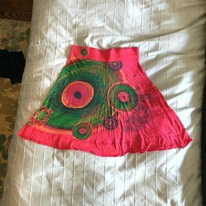 Desigual pink cotton jersey skirt size M